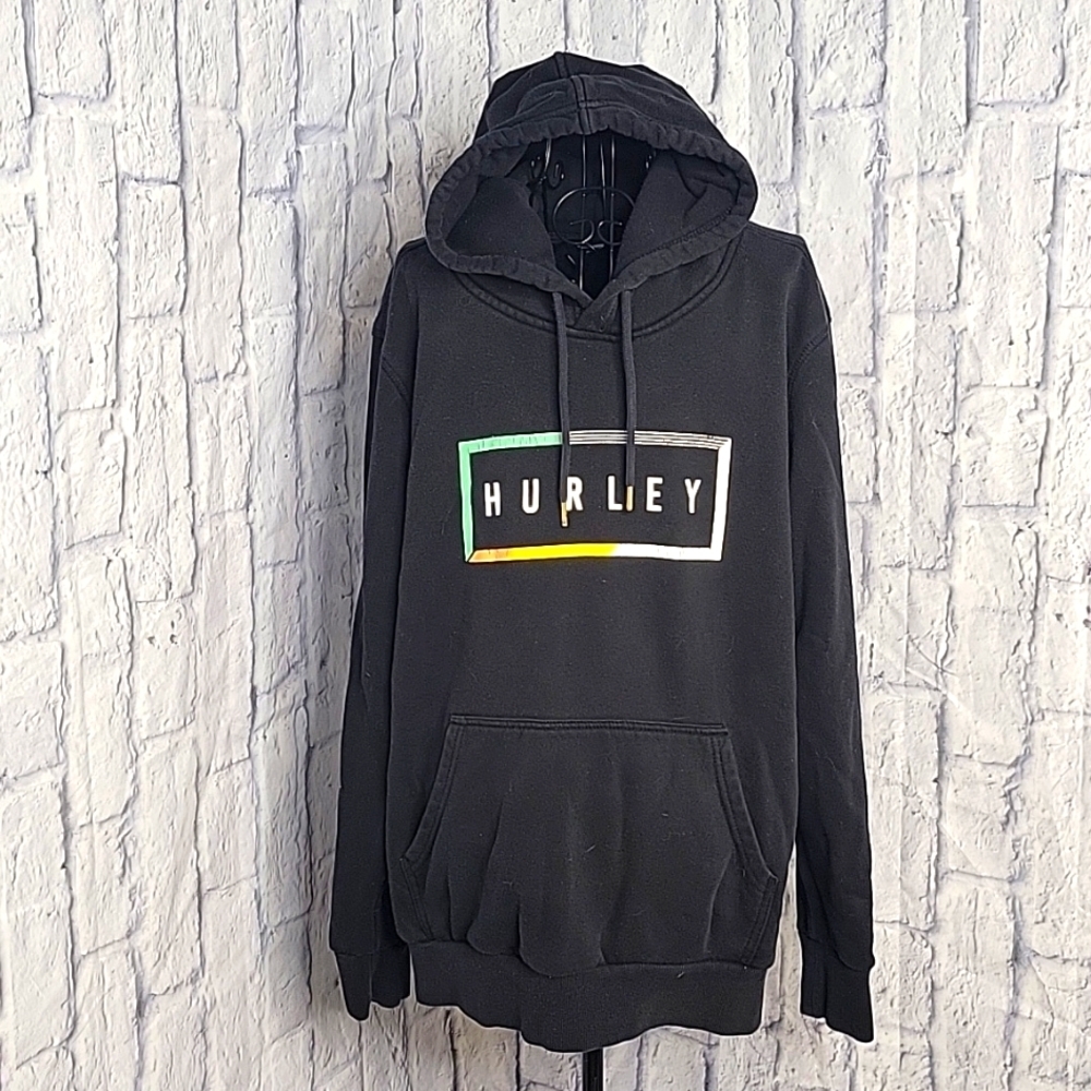 HURLEY Black Hoodie Sweatshirt Medium‎